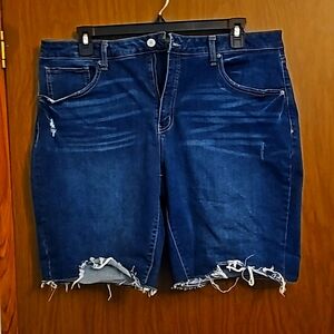 Womans jean shorts size 20 high rise distressed